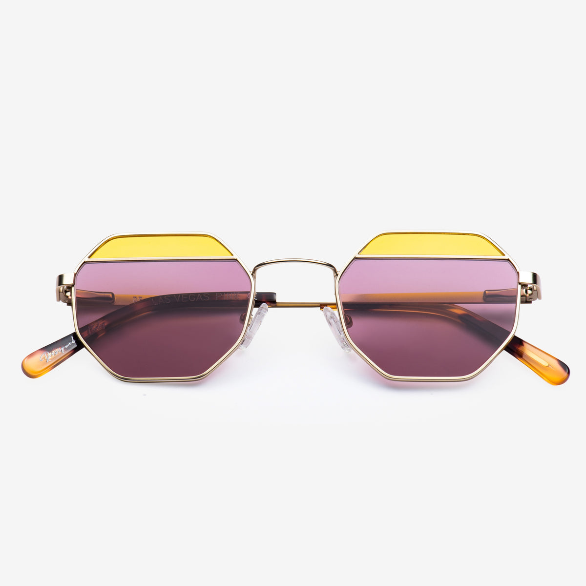 a pair of glasses sitting on top of a table